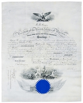 1878 Rutherford Hayes Signed Commission Granting "Master in the Navy" Status to Charles E. Fox (PSA/DNA)